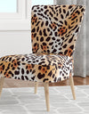 Leopard Fur Safari II - Upholstered Mid-Century Accent Chair