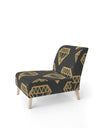 Vintage Golden Diamonds - Upholstered Mid-Century Accent Chair