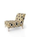 Golden Polka Dot - Upholstered Mid-Century Accent Chair