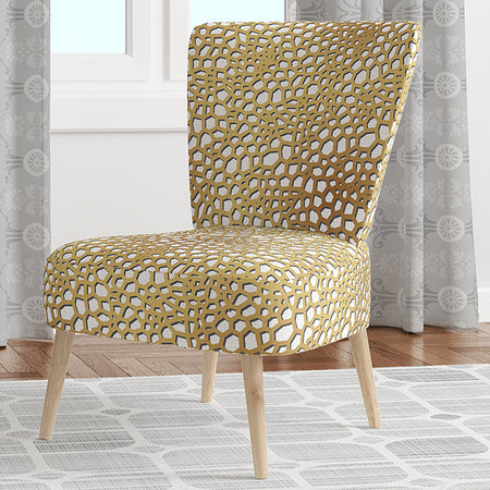 Golden Maze - Upholstered Mid-Century Accent Chair