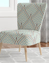 Ornament With Decorative Elements. - Upholstered Mid-Century Accent Chair