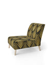 Deco Seal Pattern - Upholstered Mid-Century Accent Chair