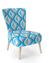 Retro Pattern Abstract Design VI - Upholstered Mid-Century Accent Chair