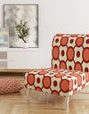 Abstract Retro Geometrical Design IX - Upholstered Mid-Century Accent Chair