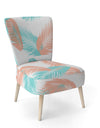 Retro Tropical Foliage II - Upholstered Mid-Century Accent Chair