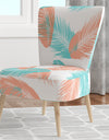 Retro Tropical Foliage II - Upholstered Mid-Century Accent Chair