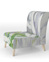 Flower Cleome Splash II - Upholstered Tranditional Accent Chair
