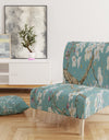 Blue April Tree - Upholstered Traditional Accent Chair