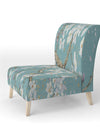 Blue April Tree - Upholstered Traditional Accent Chair