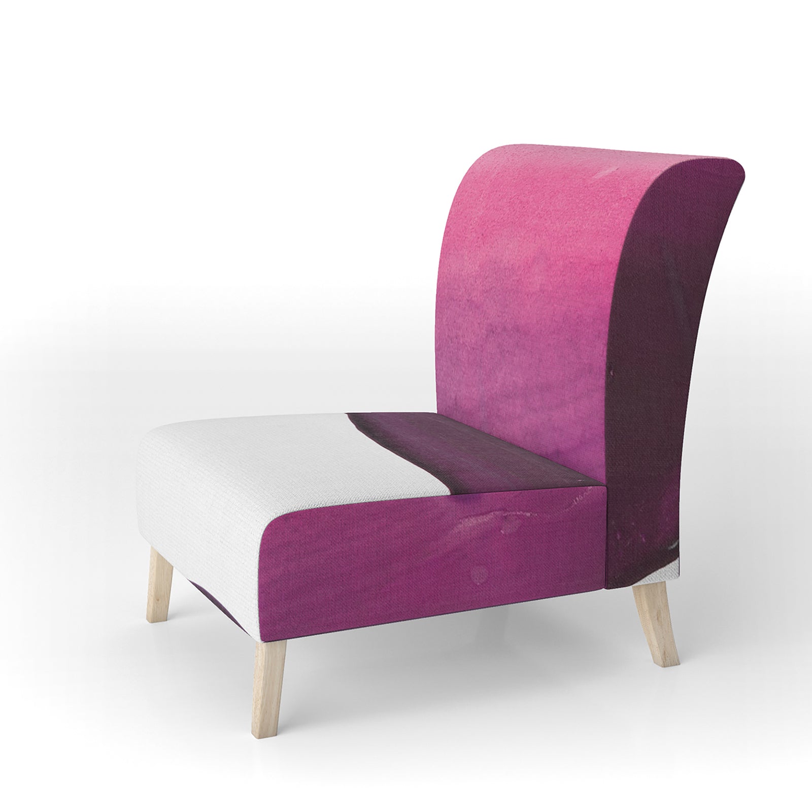 Paint Of Magenta Stone - Upholstered Shabby Chic Accent Chair