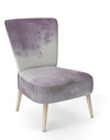 Midnight At The Lake III Amethyst And Grey - Upholstered Shabby Chic Accent Chair