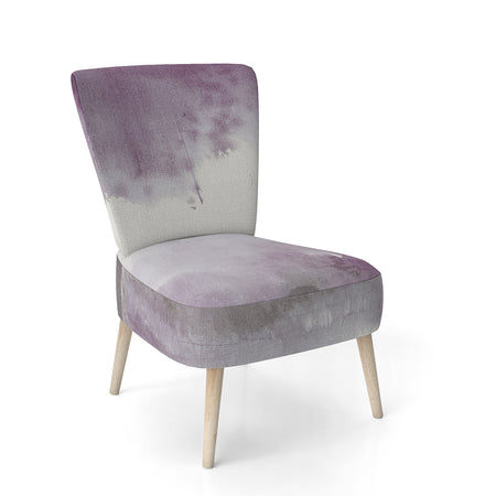 Midnight At The Lake III Amethyst And Grey - Upholstered Shabby Chic Accent Chair