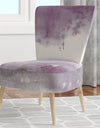 Midnight At The Lake III Amethyst And Grey - Upholstered Shabby Chic Accent Chair