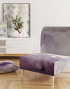 Midnight At The Lake II Amethyst And Grey - Upholstered Shabby Chic Accent Chair