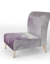 Midnight At The Lake II Amethyst And Grey - Upholstered Shabby Chic Accent Chair