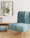 Blue Modern Water III - Upholstered Glam Accent Chair