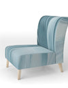 Blue Modern Water III - Upholstered Glam Accent Chair