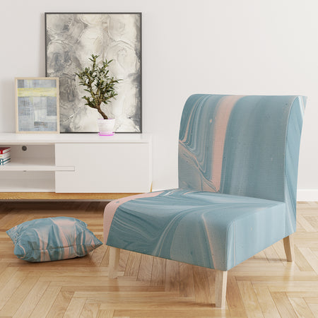 Abstract Water I - Upholstered Modern Accent Chair