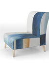 Indigo Panel IV - Upholstered Glam Modern Accent Chair