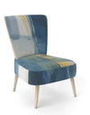 Indigo Panel VI - Upholstered Glam Modern Accent Chair