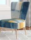 Indigo Panel VI - Upholstered Glam Modern Accent Chair