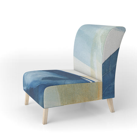 Indigo Panel III - Upholstered Glam Modern Accent Chair
