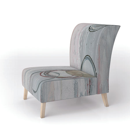 Whitewashed Syrah - Upholstered Modern Geometric Accent Chair