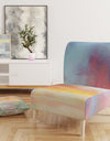 Pastel Pink And Blue Clouds - Upholstered Traditional Accent Chair