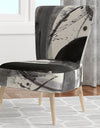 Black And White Minimalistic Painting - Upholstered Modern Accent Chair