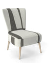 Minimalist Black And White I - Upholstered Transitional Accent Chair
