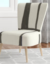 Minimalist Black And White I - Upholstered Transitional Accent Chair