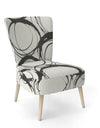 Minimalist Black And White II - Upholstered Transitional Accent Chair