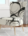 Minimalist Black And White II - Upholstered Transitional Accent Chair