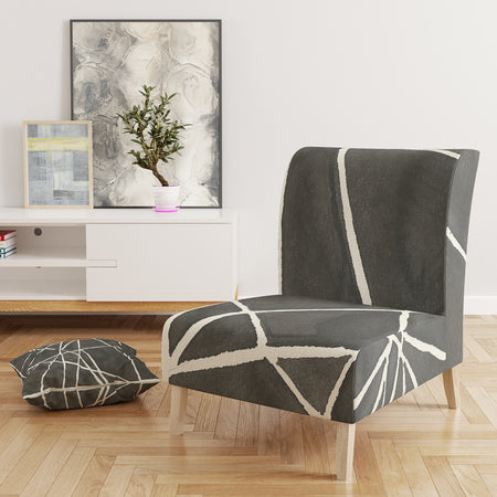Minimalist Graphics II - Upholstered Transitional Accent Chair