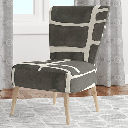 Minimalist Graphics IV - Upholstered Transitional Accent Chair