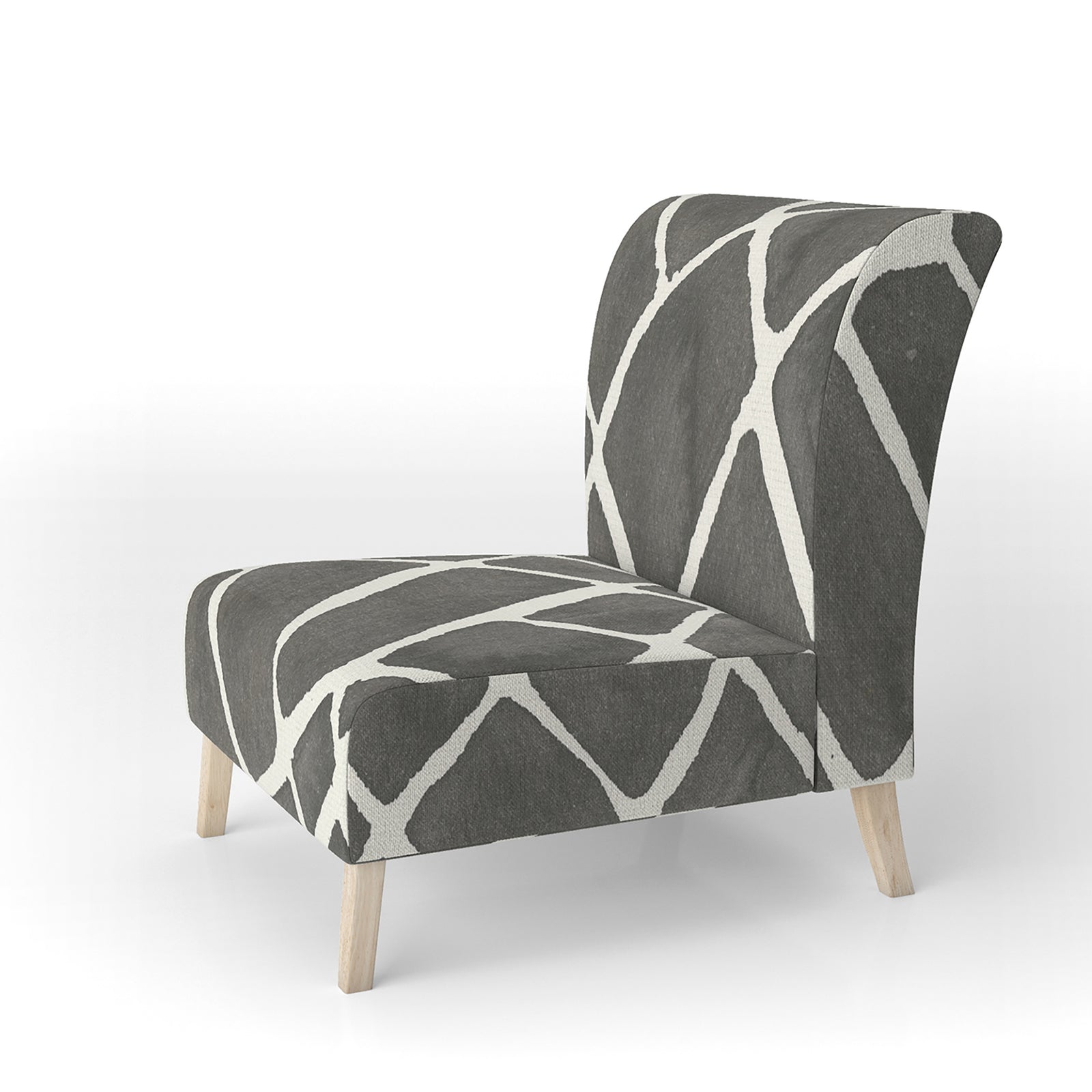 Minimalist Graphics V - Upholstered Transitional Accent Chair