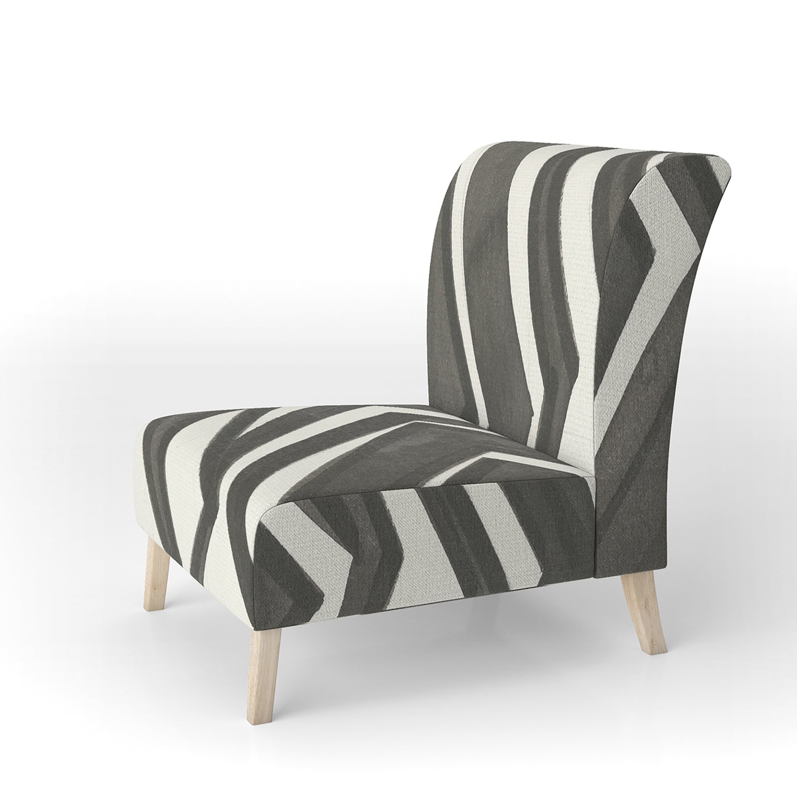 Minimalist Graphics VI - Upholstered Transitional Accent Chair