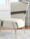 Minimalist Black And White III - Upholstered Transitional Accent Chair