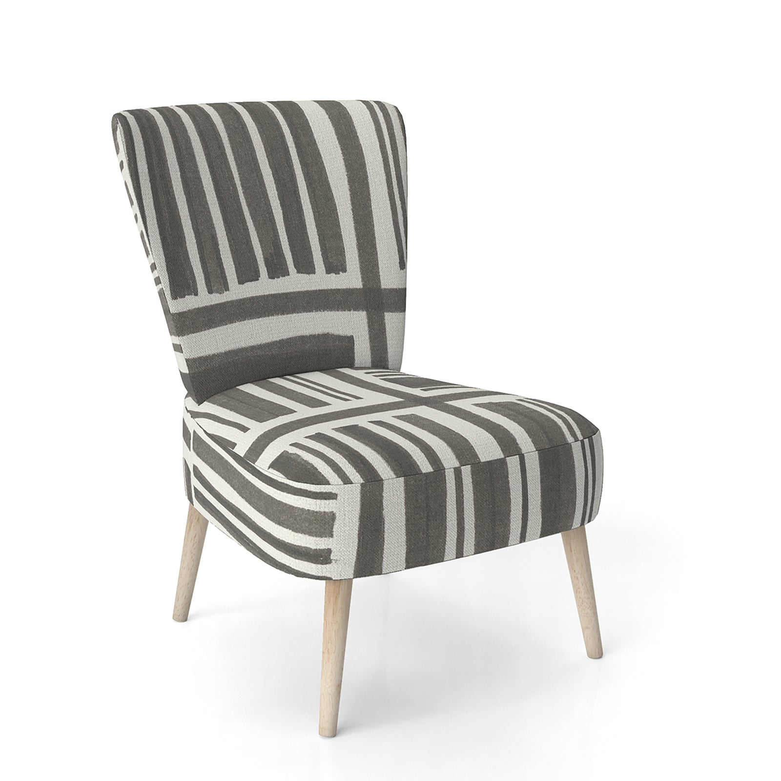Minimalist Graphics I - Upholstered Transitional Accent Chair