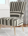 Minimalist Graphics I - Upholstered Transitional Accent Chair
