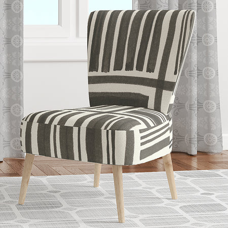 Minimalist Graphics I - Upholstered Transitional Accent Chair