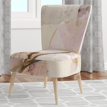 Elegance I Pink - Upholstered Shabby Chic Accent Chair