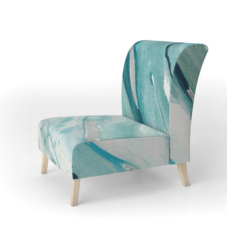 Silver Springs I Blue Green - Upholstered Nautical & Coastal Accent Chair