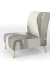 Minimal Geometric Gesture IV - Upholstered Transitional Accent Chair