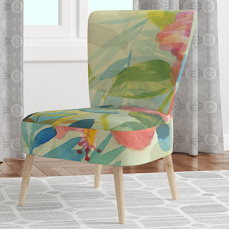 Hibiscus Garden II - Upholstered Traditional Accent Chair