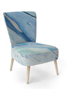 Blue Silver Spring I - Upholstered Modern Lake House Accent Chair