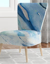 Blue Silver Spring I - Upholstered Modern Lake House Accent Chair