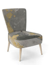 Marble Gold And Black II - Upholstered Modern Accent Chair