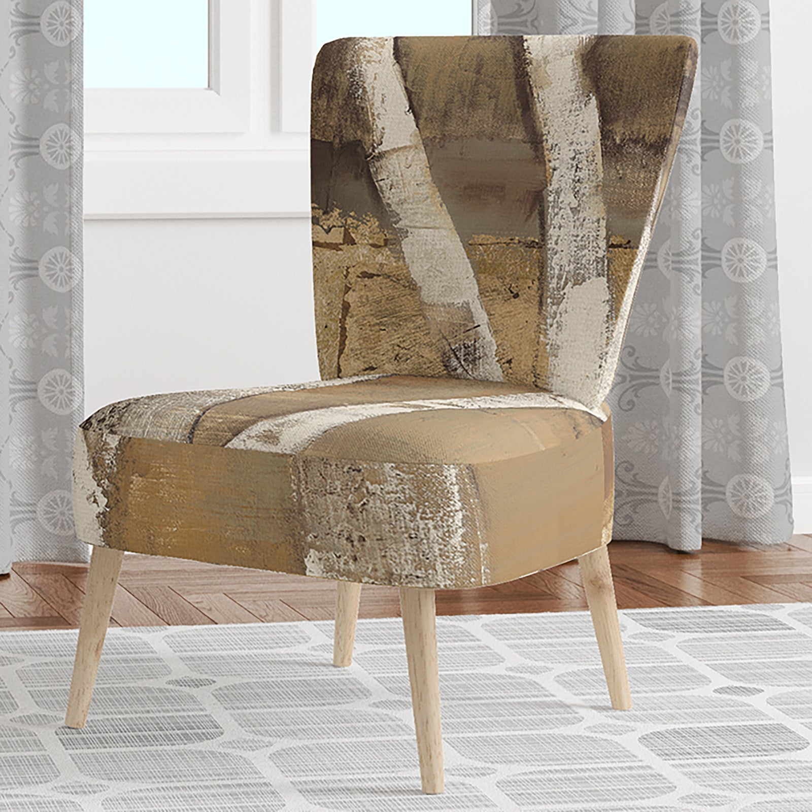 Natural Birch Forest II - Upholstered Traditional Accent Chair