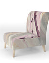 Shaby Pink Marble - Upholstered Sleek & Chic Modern Accent Chair